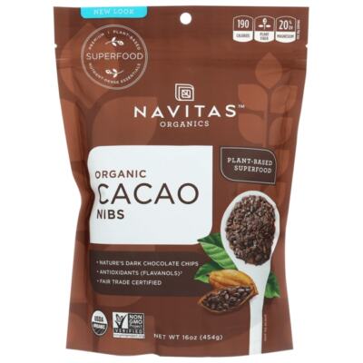 Органические какао-крупки Navitas Organics 16 унций в упаковке