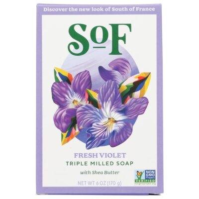 Мыло тройного помола South of France - Fresh Violet 6 oz Bar(S)