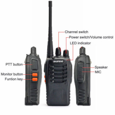 4Pk Baofeng BF-888S UHF Transceiver CTCSS Two-way Radio 16Channels Walkie Talkie