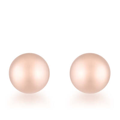 Tanya Rose Gold Sphere Stud Earrings 