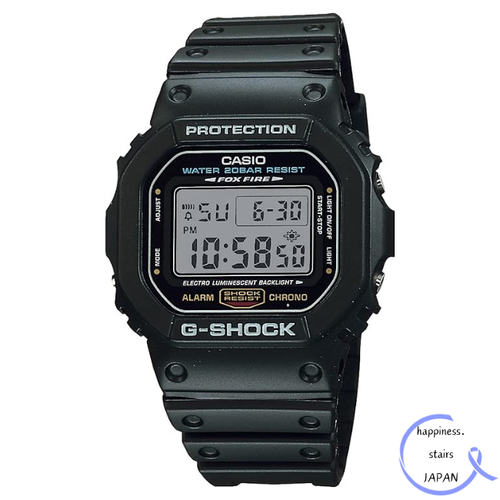 G-SHOCK DW-5600E FOX FIRE ブラック Casio G-Shock watch DW-5600E-1 First Type FOX FIRE Standard