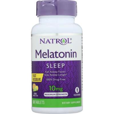 Natrol Melatonin Fast Dissolve - цитрусовые 10 мг 60 таблеток