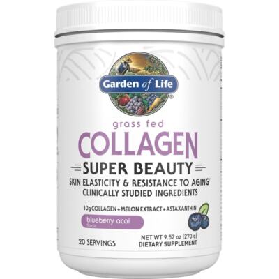 Garden of Life Grass Fed Collagen Super Beauty - Blueberry Acai 9,52 унции Pwdr