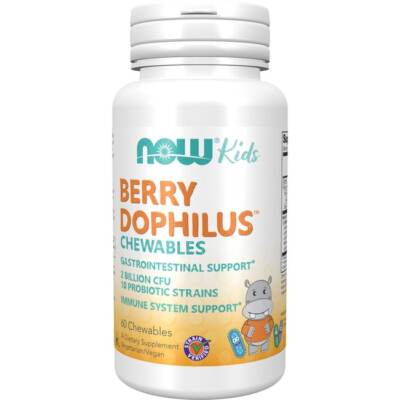 NOW Foods Berry Dophilus Chewables 2 миллиарда КОЕ 60 Chwbls