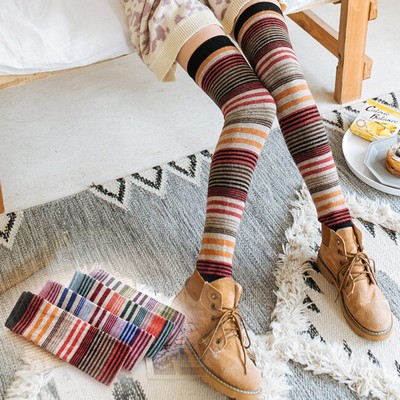 US! Women Winter Knit Long Boot Socks Warm Over Knee High Stockings Best Gifts