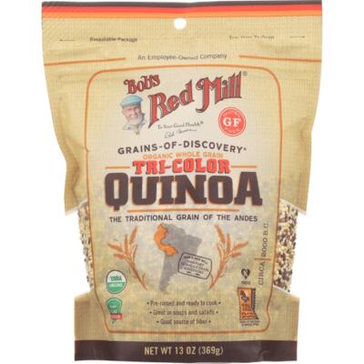 Органическая трехцветная киноа из цельного зерна Bobs Red Mill, 13 унций