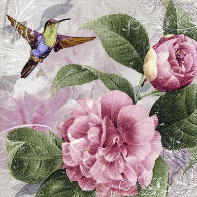 PERFEKTES SET / 20 SERVIETTEN UND VIER  FARBIGE TEELICHTER  IN EINER KOMBIBOX