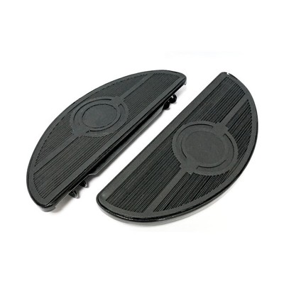 Black Oval Footrests For Harley Davidson 12-16 (NU) Dyna FLD Switchback
