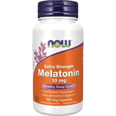 NOW Foods Extra Strength Мелатонин 10 мг 100 растительных капсул