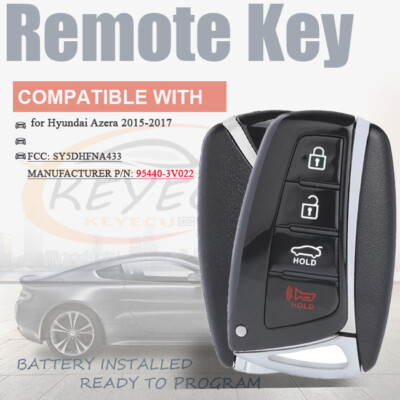 4 Button for Hyundai Azera 2015 2016 2017 Remote Key Fob Replace for 95440-3V022