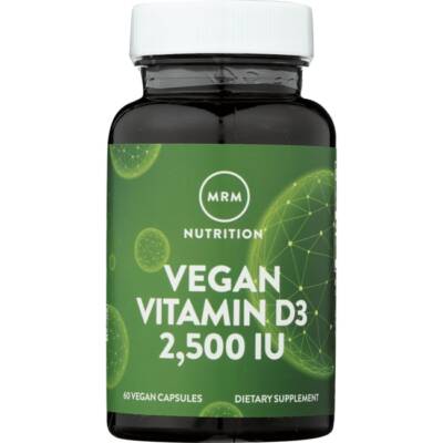 MRM Nutrition Веганский витамин D3 62,5 мкг (2500 МЕ) 60 веганских капсул