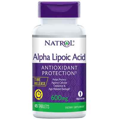 Natrol Alpha Lipoic Acid Time Release 600 mg 45 Tabs
