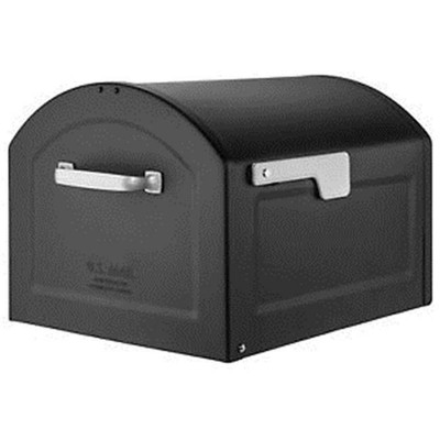 Architectural Mailboxes 238389 Centennial Post-Mount Mailbox  Black - Extra L...