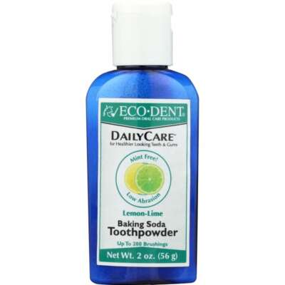 Зубной порошок Eco-Dent Daily Care Baking Soda Toothpow - Lemon-Lime 2 oz Pwdr