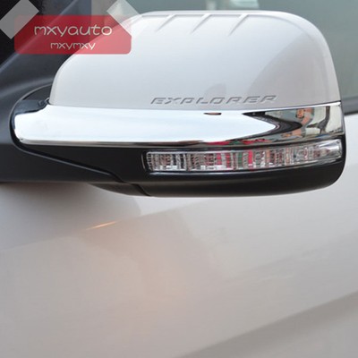 New 2pcs Chrome Door Mirror Stripe Trim For Ford Explorer 20132016 2017