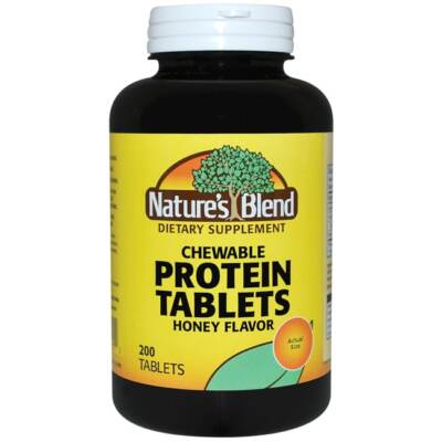 Natures Blend Жевательные протеиновые таблетки с медом, 200 таблеток