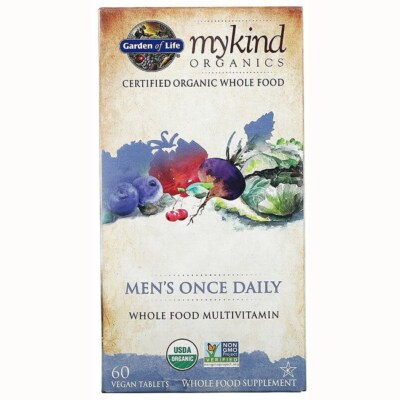 Garden of Life Mykind Organics для мужчин Один раз в день 60 веганских таблеток