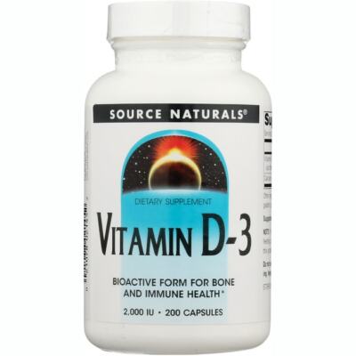Source Naturals Витамин D-3 50 мкг (2000 МЕ) 200 капсул