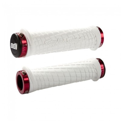 WHITE Odi Troy Lee Design Bonus Pack Mountain Bike Grips NEW