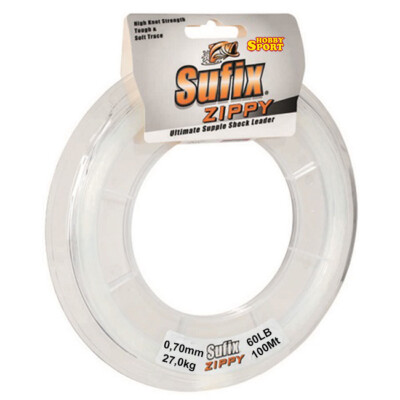 FILO SUFIX ZIPPY 0,70 MM - 100 MT SHOCK LEADER 60 LB X SURFCASTING  TRAINA MARE