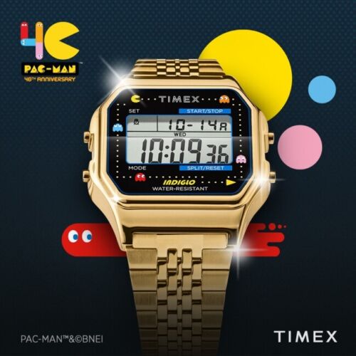 Pre-owned Timex 80 × Pac-man 40th Anniversary Collaboration Watch Gold Tw2u32000 2020