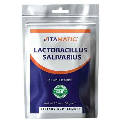 Витаминный пробиотический порошок Lactobacillus Salivarius, 100 млрд. кое, 3,5 унции