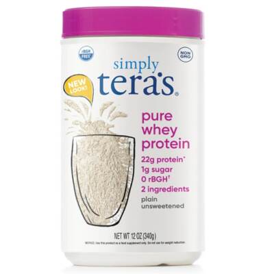 Simply Tera's Pure Whey Protein - Plain Unsweetened 12 oz Pwdr