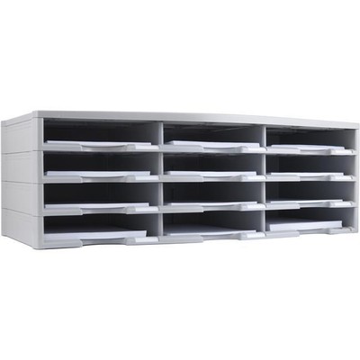 Storex 61431U01C 12-Compartment Modular Literature Organizer & Document Sorte...