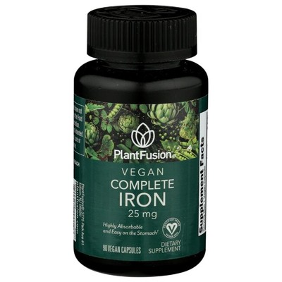 PlantFusion Vegan Complete Iron 25 мг 90 веганских капсул