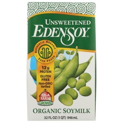 Eden Foods Edensoy Organic Soymilk - Неподслащенное 32 жидких унции Liq