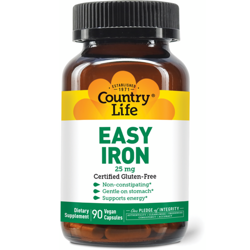 Country Life Easy Iron 25 мг 90 веганских капсул