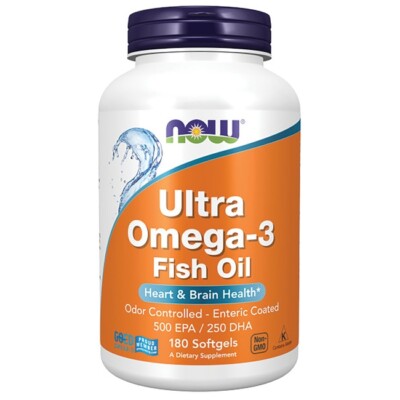 NOW Foods Ultra Omega-3 Fish Oil 180 Sgels