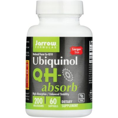 Jarrow Formulas, Inc. Восстановленная форма Co-Q10 Ubiquinol Qh-absorb 200 мг 60 желатиновых капсул