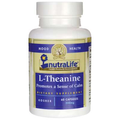 Nutralife Health Products L-теанин 200 мг 60 растительных капсул