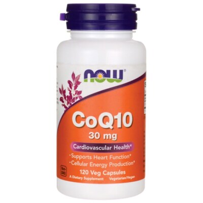 NOW Foods Coq10 30 мг 120 растительных капсул