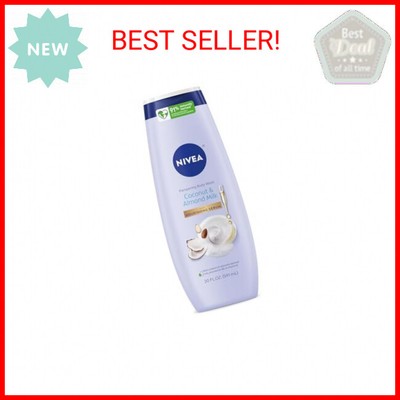 NIVEA Coconut and Almond Milk Pampering Body Wash, Moisturizing Body Wash with N
