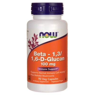 NOW Foods Бета 1,3 / 1,6-D-глюкан 100 мг 90 вег. Капсул