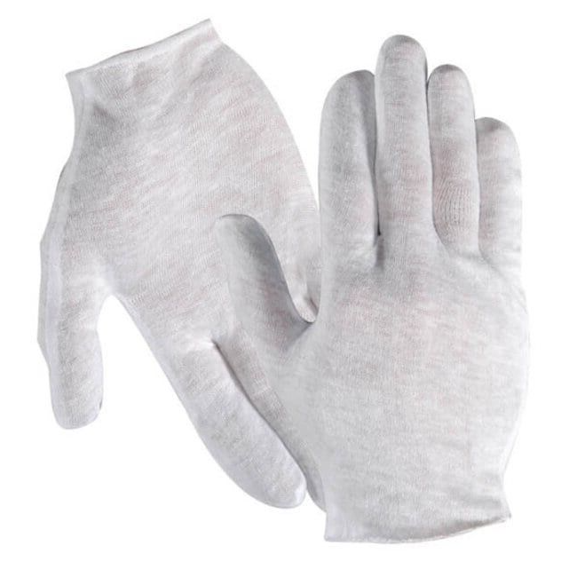 12 PR / 1 DOZ 100% COTTON LIGHTWEIGHT WHITE LISLE COIN JEWELRY INSPECTION GLOVES