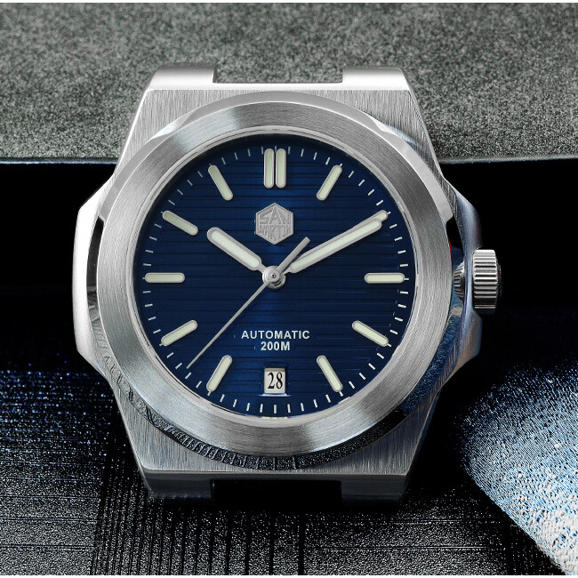 Pre-owned San Martin Men Dive Watch Luxury Mens Automatic Watches 200m Waterproof Luminous