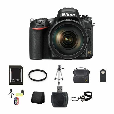 Nikon D750 DSLR Camera w/24-120mm Lens 64GB Full Kit