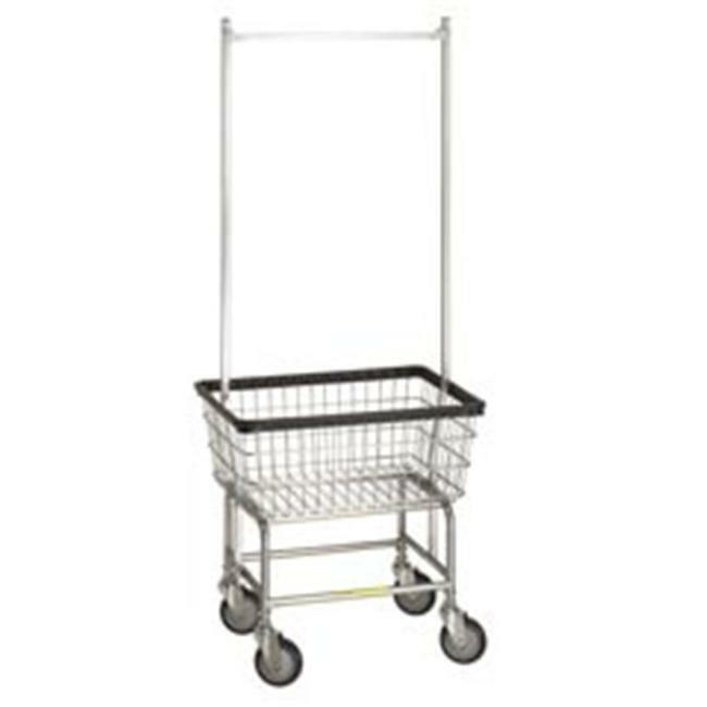 R&B Wire Products 100E58 Standard Wire Frame Metal Laundry Cart with Double P...