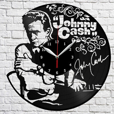Johnny Cash Vinyl Record Wall Clock Fan Art Home Decor The Best Original
