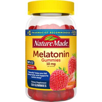 Nature Made Melatonin Gummies - Dreamy Strawberry 10 мг 120 жевательных конфет