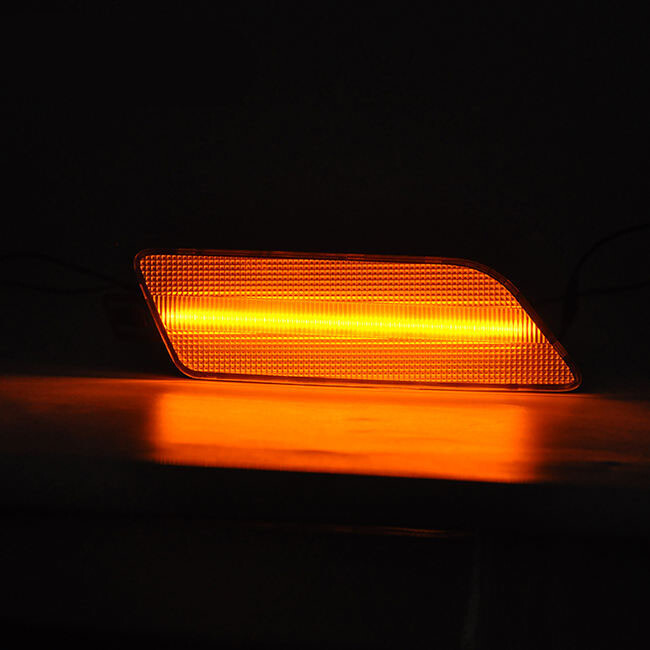 For Porsche Macan 2014-2022 LED Bumper Side Marker Lights Clear Lens Amber Lamp