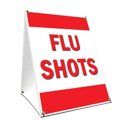 SignMission SBC-1824-Flu Shots 18 x 24 in. A-Frame Sidewalk Flu Shots Sign wi...
