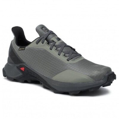 Salomon Alphacross GTX Gore-Tex Hiking Trail Running Shoes Men's 8 Green 408055