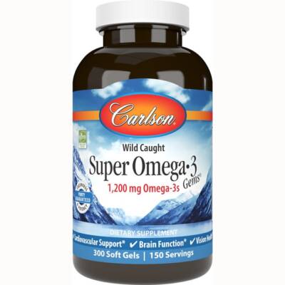 Carlson Wild Caught Super Omega-3 Gems 1200 мг 300 таблеток