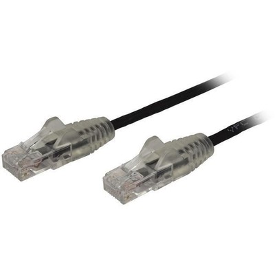 StarTech.com 6in CAT6 Cable - Slim CAT6 Patch Cord - Black Snagless RJ45 Connect