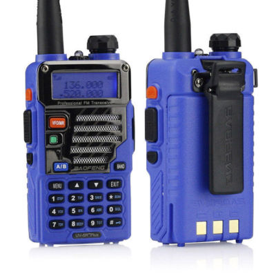 Baofeng UV-5R Plus Qualette Two-way Radio FM VOX Dual band VHF UHF Blue