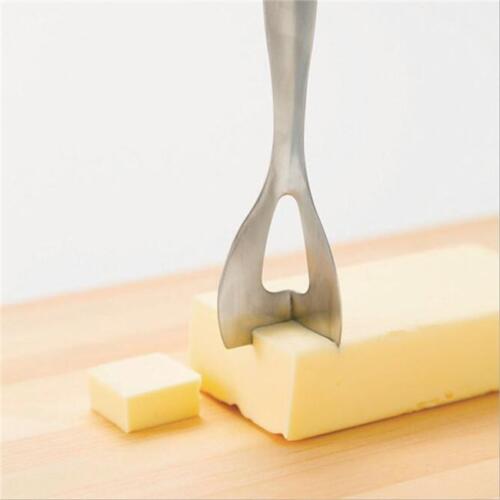 New Butter Cutter Stainless Steel Cheese Four Corner Slicer Scraper Butter FB